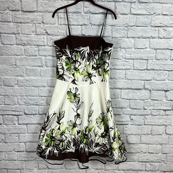 Dress Barn A Line Floral Dress Size 12 - Picture 1 of 9